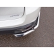 Защита задняя двойные уголки 60-42 мм ТСС для Toyota Highlander 2017-2020