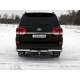 Защита задняя двойные уголки 76-42 мм ТСС для Toyota Land Cruiser 200 Executive 2016-2021