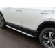 Пороги алюминиевые ТСС с накладкой для Toyota RAV4 2015-2019