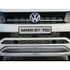 Защита передняя двойная с решеткой 76-42 мм ТСС для Volkswagen Amarok 2016-2021