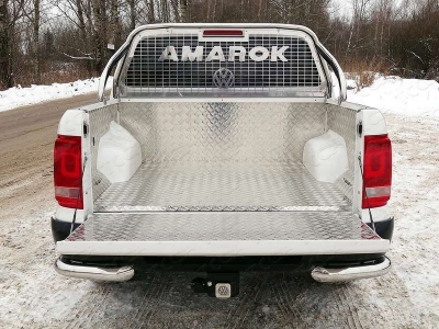 Защита кузова и заднего стекла 75х42 мм ТСС для Volkswagen Amarok 2016-2021