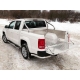 Пороги труба овальная с накладками 120х60 мм ТСС для Volkswagen Amarok 2016-2021