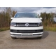 Защита переднего бампера двойная 42-42 мм ТСС для Volkswagen Caravelle T6 2015-2021