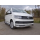Защита переднего бампера двойная 42-42 мм ТСС для Volkswagen Caravelle T6 2015-2021