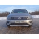 Защита передняя овальная для Offroad 75х42 мм ТСС для Volkswagen Tiguan 2016-2021