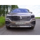Защита передняя овальная 75х42 мм ТСС для Volkswagen Touareg 2018-2021