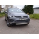 Защита передняя овальная 75х42 мм ТСС для Volkswagen Touareg R-Line 2014-2017