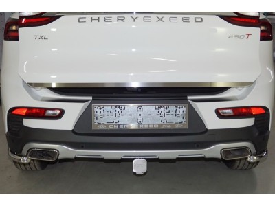 Накладка на заднюю дверь лист шлифованный  ТСС для Cheryexeed TXL 2020-2021