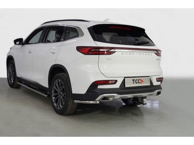Защита задняя уголки 42 мм ТСС для Cheryexeed TXL 2020-2021