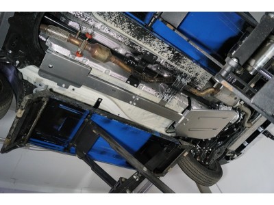 Защита топливопровода, алюминий 4 мм комплект 2 шт  ТСС для Cheryexeed TXL 2020-2021  (не подходит на комлектацию FL2)