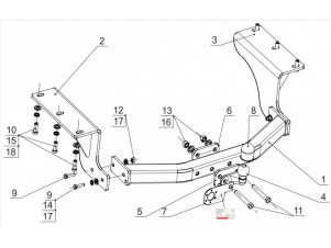 ТСУ Фаркоп Bosal на Acura MDX № 4380-F