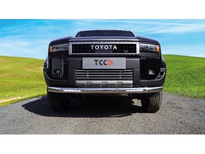 Защита передняя нижняя (овальная с ДХО) 75х42 мм для Toyota Land Cruiser 250 Prado 2024-н.в.