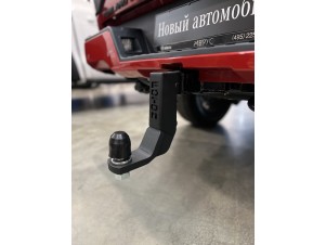 Фаркоп (Black, шар E нерж., надпись Foton) для Foton Tunland V7 2.0 Diesel АКПП 4WD 2024-н.в. №TCU00463N-B02