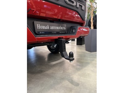 Фаркоп (Black, шар E нерж., надпись Foton) для Foton Tunland V7 2.0 Diesel АКПП 4WD 2024-н.в.