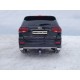 Защита задняя овальные уголки 75х42 мм ТСС для Kia Sorento Prime 2018-2021