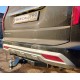 Фаркоп с хромированной накладкой для Mitsubishi Pajero Sport III рестайлинг 2021-н.в. съемное крепление шара под американский квадрат