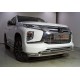 Защита передняя нижняя (двойная) 76,1/42,4 мм ТСС для Mitsubishi Pajero Sport III Рестайлинг 2019 – н.в. 