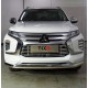 Защита передняя нижняя (овальная) 75х42 мм ТСС для Mitsubishi Pajero Sport III Рестайлинг 2019 – н.в. 
