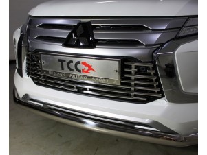 Решетка радиатора 16 мм  для Mitsubishi Pajero Sport III Рестайлинг 2019 – н.в. MITPASPOR21-25
