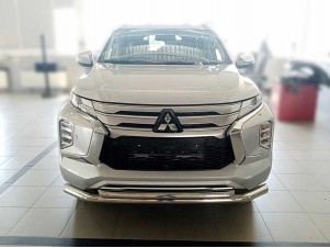 Защита переднего бампера двойная d-76+60 для Mitsubishi Pajero Sport 2021 – н.в. MPS21_1
