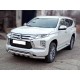 Защита переднего бампера d-76 с доп.накладками для Mitsubishi Pajero Sport 2021 – н.в.