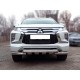 Защита переднего бампера d-76 с доп.накладками для Mitsubishi Pajero Sport 2021 – н.в.