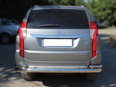 Защита заднего бампера "Волна" d-76+43 для Mitsubishi Pajero Sport 2021 – н.в.