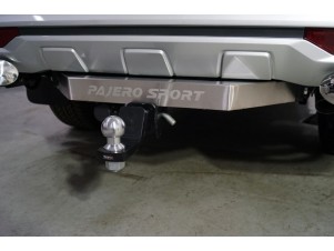 Фаркоп (надпись Pajero Sport, шар E) для Mitsubishi Pajero Sport III Рестайлинг 2019 – н.в.  TCU00279