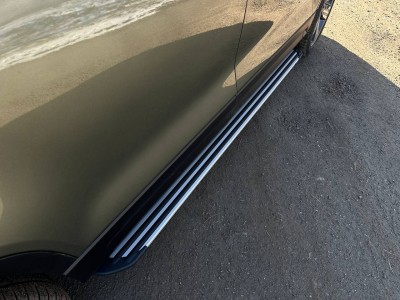Пороги алюминиевые "Slim Line Silver" 2020 мм для Rox 01 2024-н.в.