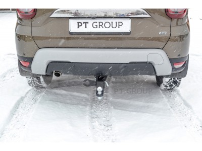 Фаркоп для Renault Duster 2010-2021, 2021-2022, Nissan Terrano 2014-2022, Renault Kaptur 2016-2022 съемное крепление шара под американский квадрат