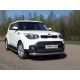 Защита передняя овальная 75х42 мм ТСС для Kia Soul 2016-2021