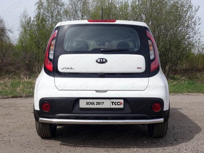 Защита заднего бампера 60 мм ТСС для Kia Soul 2016-2021