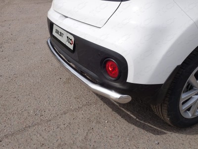 Защита заднего бампера 60 мм ТСС для Kia Soul 2016-2021