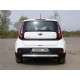 Защита заднего бампера овальная 75х42 мм ТСС для Kia Soul 2016-2021