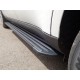 Пороги алюминиевые Slim Line Black ТСС для Kia Soul 2016-2021