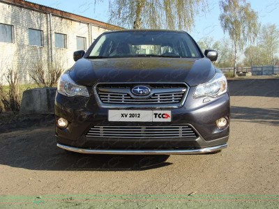 Защита переднего бампера 42 мм ТСС для Subaru XV 2011-2017