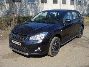 Защита передняя овальная 75х42 мм для Subaru XV № SUBXV12-07