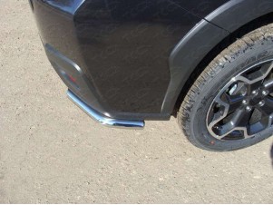 Защита заднего бампера короткие уголки 42 мм для Subaru XV № SUBXV12-06