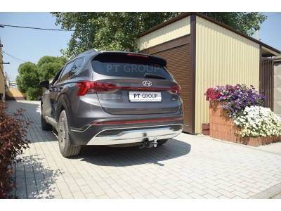 Фаркоп для Hyundai Santa Fe IV рестайлинг 2021-2023, Kia Sorento 2020-н.в. съемное крепление шара под американский квадрат
