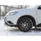 Защита переднего бампера двойная с подгибами d-60+43 Технотек для Mitsubishi Outlander 2018-2021