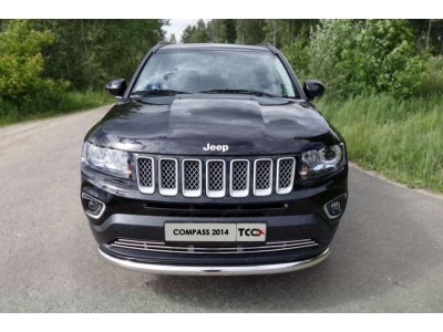 Рамка номерного знака Jeep Compass (комплект) ТСС для Любые