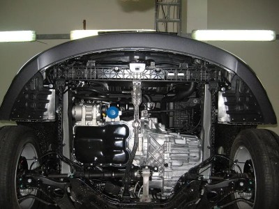 Защита картера двигателя, КПП (2 мм, сталь) для Hyundai Sonata 2010-2014 (V = 2.0; 2.4), Hyundai Grandeur 2011-2016