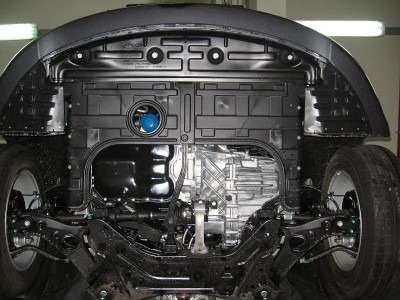 Защита картера двигателя, КПП (2 мм, сталь) для Hyundai Sonata 2010-2014 (V = 2.0; 2.4), Hyundai Grandeur 2011-2016