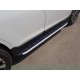 Пороги алюминиевые ТСС с накладкой для Subaru Outback 2015-2021