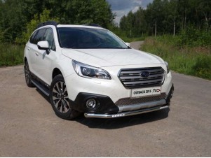 Защита переднего бампера с ДХО 60 мм для Subaru Outback № SUBOUT15-03