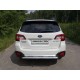 Защита заднего бампера овальная 75х42 мм ТСС для Subaru Outback 2015-2021