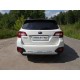 Защита заднего бампера овальная 75х42 мм ТСС для Subaru Outback 2015-2021