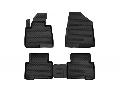 Коврики в салон 3D Format, полиуретан 4 шт для Hyundai Santa Fe 2012-2018
