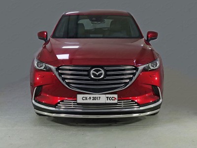 Накладка решетки радиатора нижняя 16 мм ТСС для Mazda CX-9 2017-2021