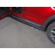 Пороги с площадкой нержавеющий лист овальные 75х42 мм ТСС для Mazda CX-9 2017-2021